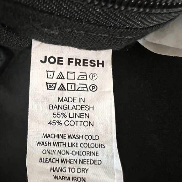 JOE Fresh Black Linen Blend Shorts Size 14 - Picture 8 of 9